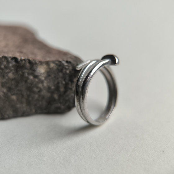 Silver ring without stones