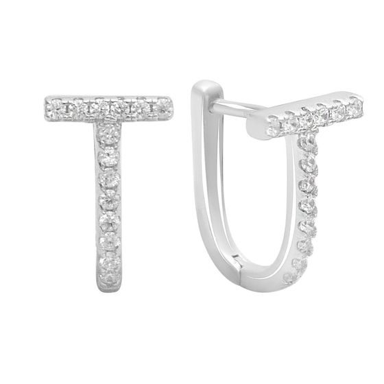 Срібні сережки з фіанітами