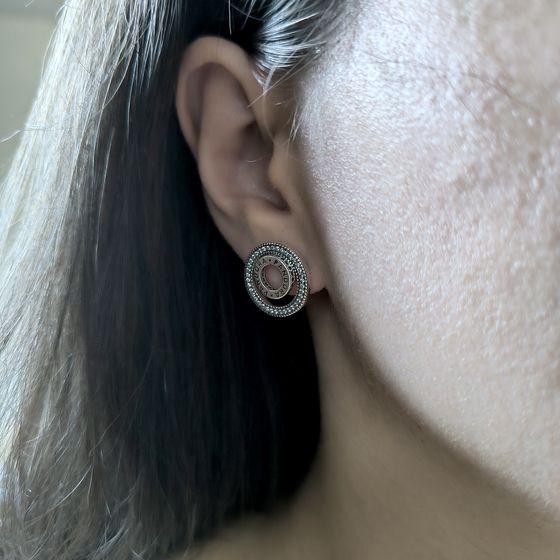 Silver Earrings with Fianites