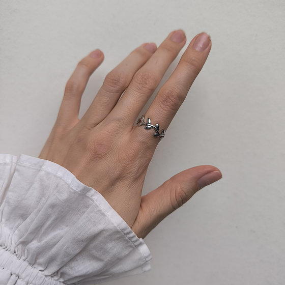 Silver ring without stones