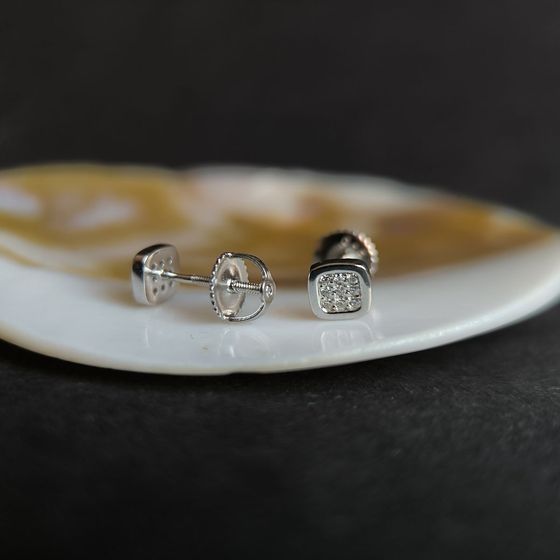 Silver Earrings with Fianites