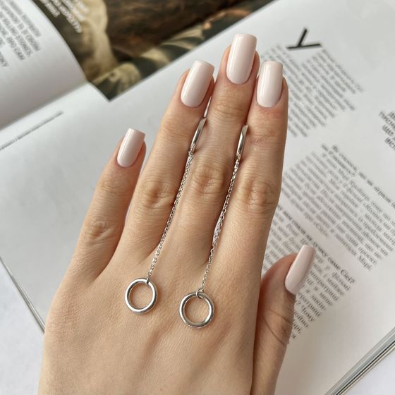Silver earrings without stones