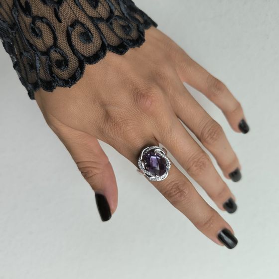 Silver ring with alexandrite 8.513ct