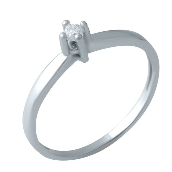 Золота каблучка з діамантом 0.08ct