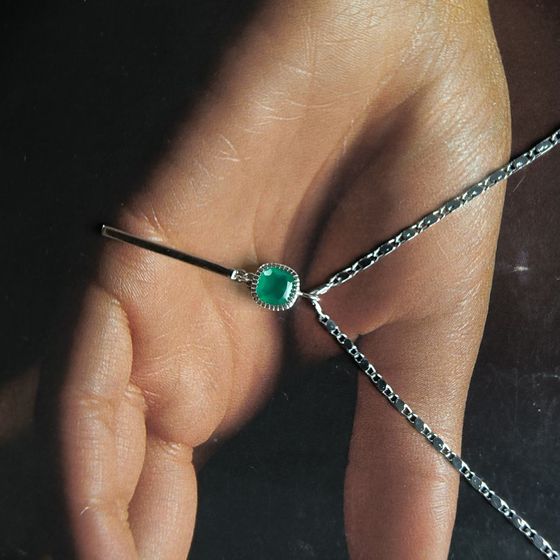 Серебряная подвеска с агатом 0.725ct