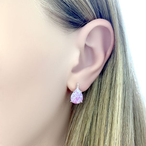 Серебряные серьги с опалом 2.747ct