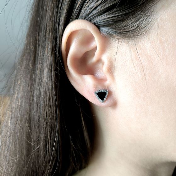 Серебряные серьги с фианитами