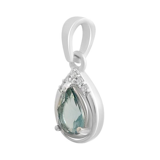 Серебряная подвеска с топазом Лондон Блю 0.555ct