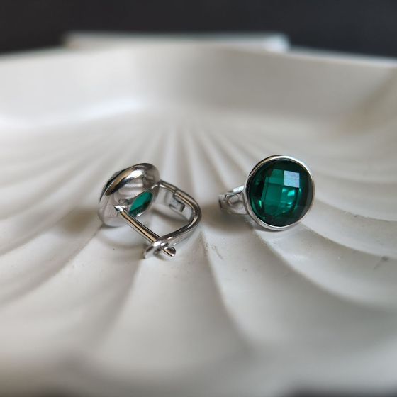 Silver Earrings with Fianites