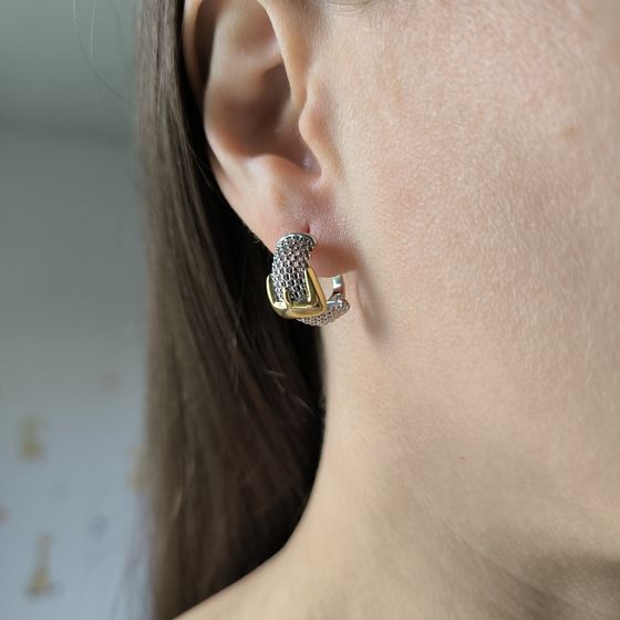 Silver earrings without stones