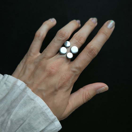 Silver ring without stones