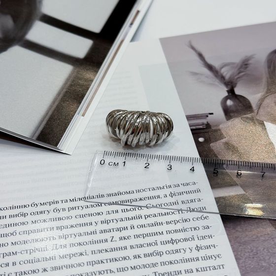 Silver ring without stones