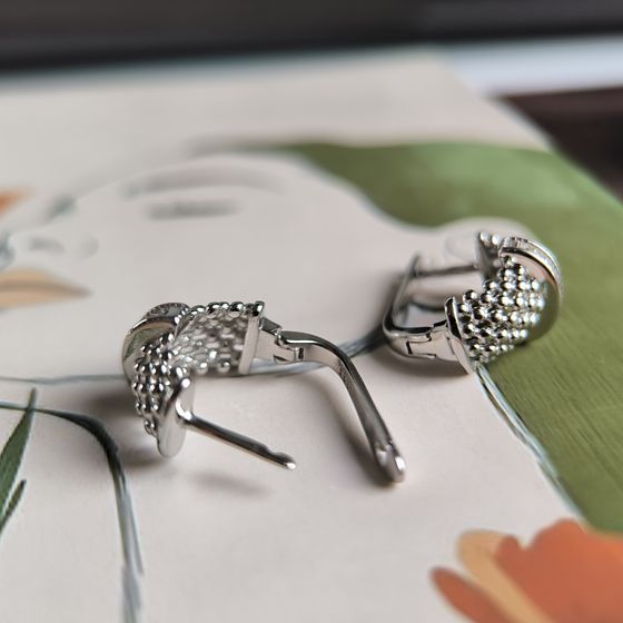 Silver Earrings with Fianites