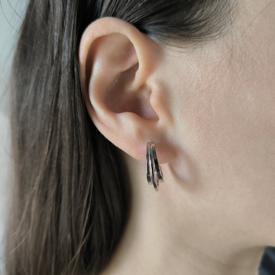 Серебряные серьги без камней