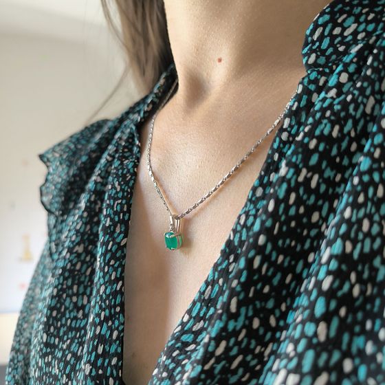 Серебряная подвеска с агатом 1.737ct