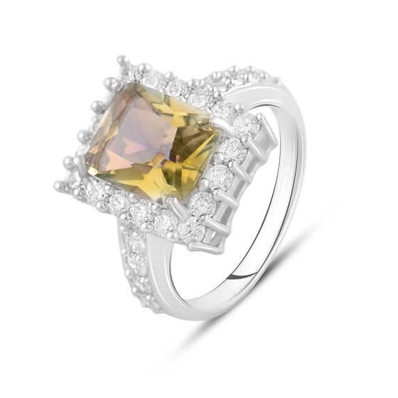 Срібна каблучка з містик топазом 4.15ct