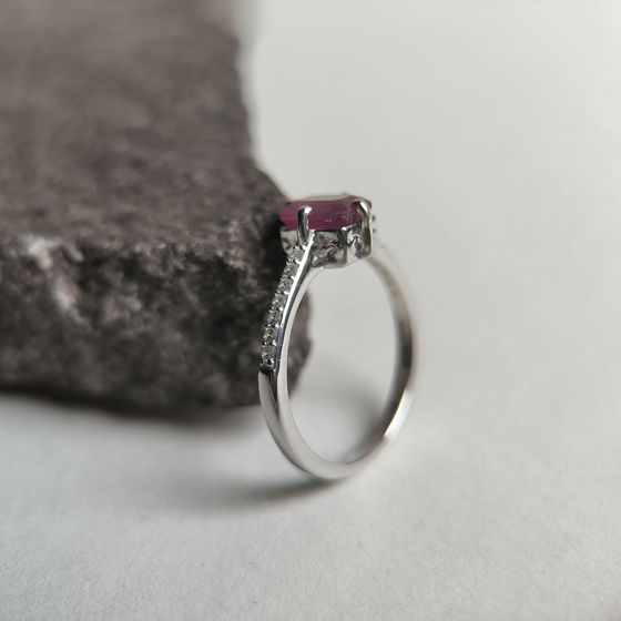 Серебряное кольцо с рубином 1.548ct