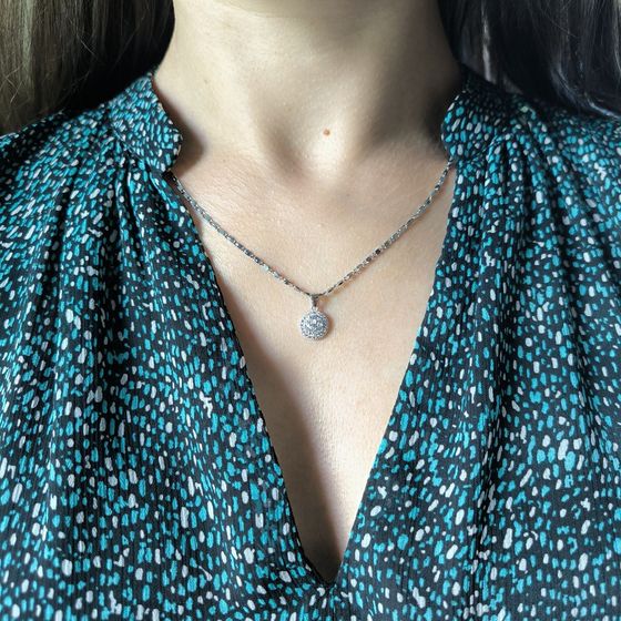 Серебряная подвеска с фианитами