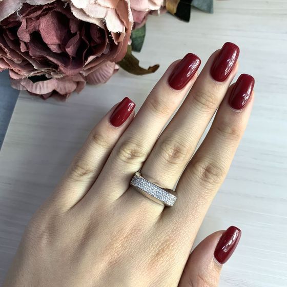 Silver Ring with Fianites