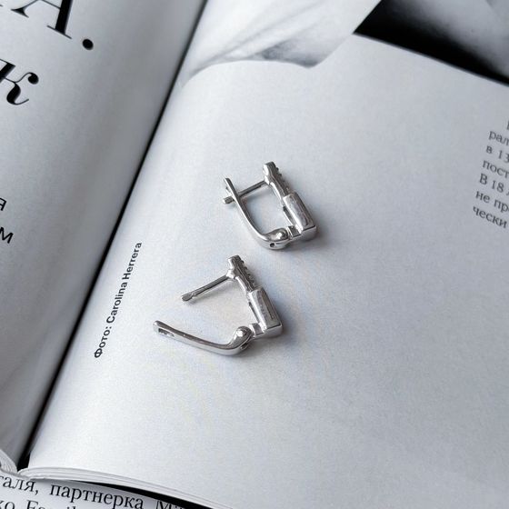 Серебряные серьги с сапфиром 1.075ct