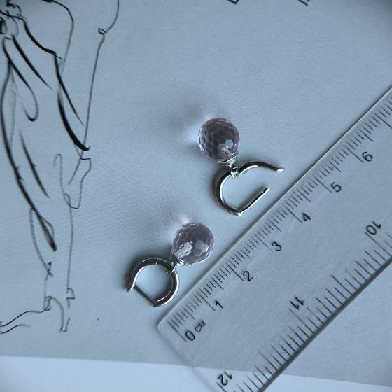 Silver Earrings with Fianites