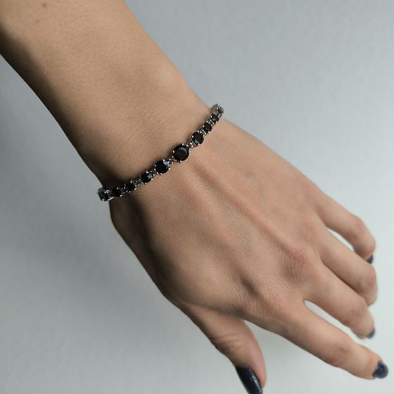 Серебряный браслет с раухтопазом (дымчатым кварцем) 6.763ct