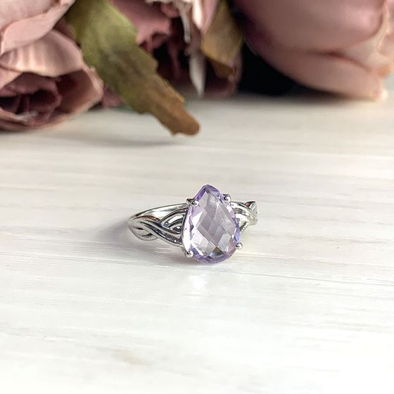 Серебряное кольцо с аметистом 3.133ct