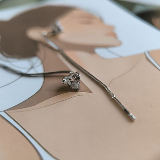 Серебряные серьги с фианитами