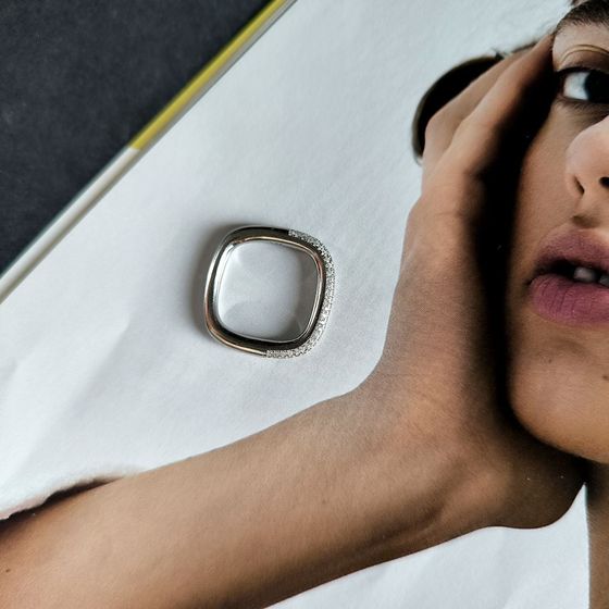 Silver Ring with Fianites