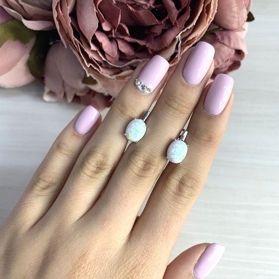 Серебряные серьги с опалом 1.772ct