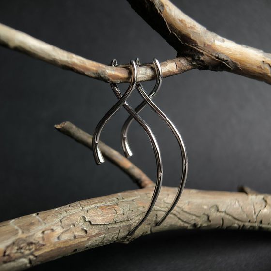 Серебряные серьги без камней