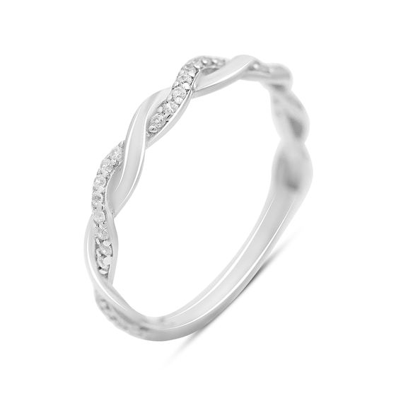 Silver ring with cubic zirconia