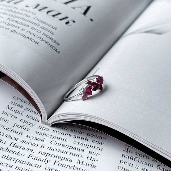Серебряное кольцо с рубином 1.162ct