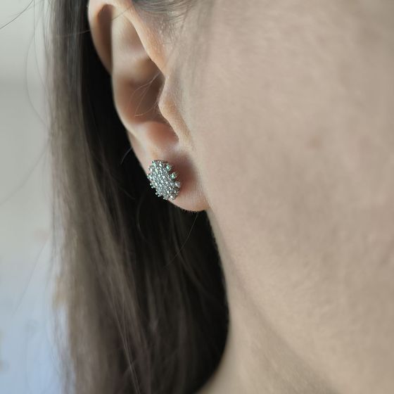 Серебряные серьги с фианитами