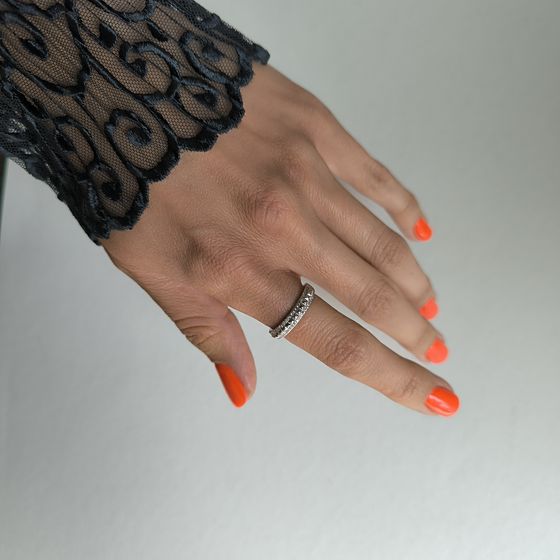 Silver Ring with Fianites
