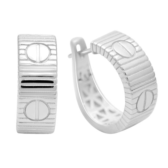 Серебряные серьги без камней