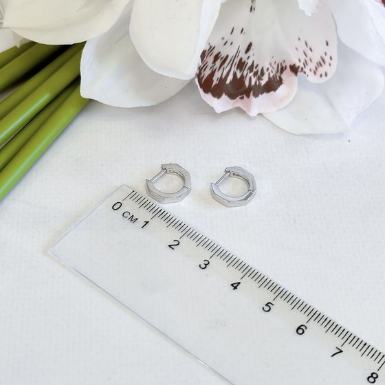 Silver earrings without stones