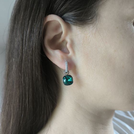 Silver Earrings with Fianites