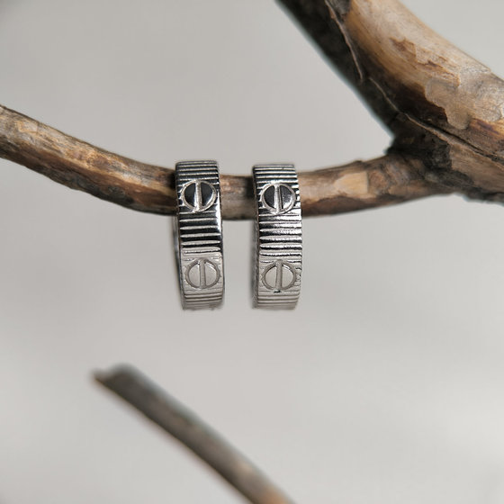 Silver earrings without stones