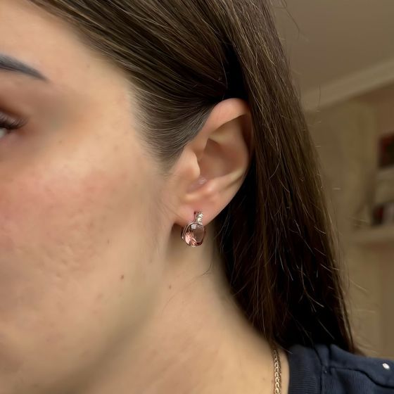 Серебряные серьги с султанитом