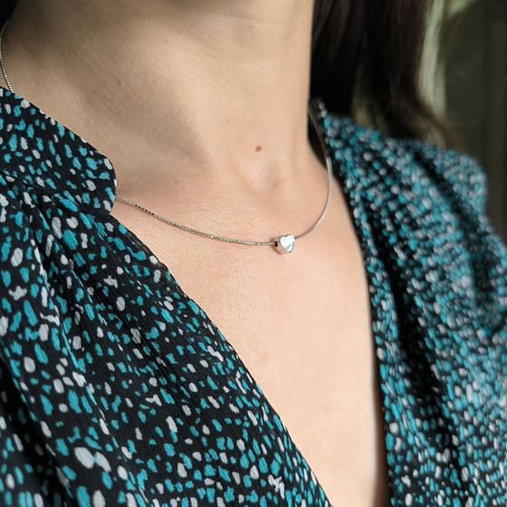 Серебряное колье с перламутром