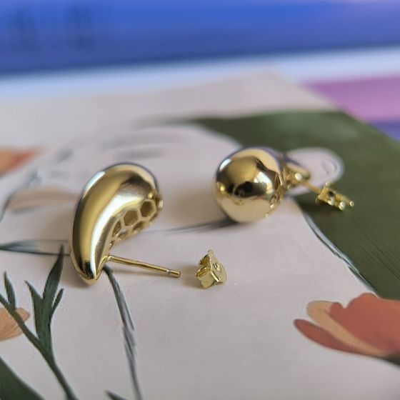 Silver earrings without stones