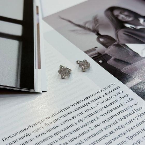 Silver Earrings with Fianites