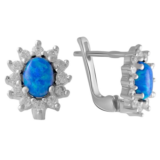 Серебряные серьги с опалом 1.683ct