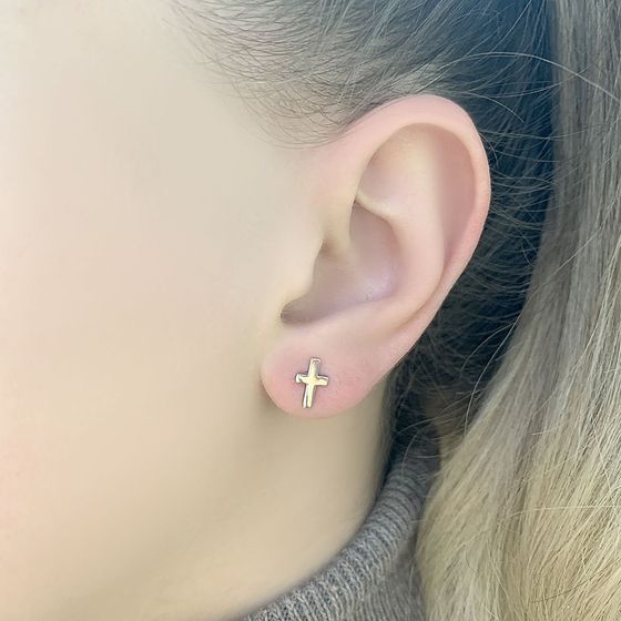 Silver earrings without stones