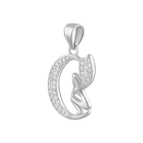 Silver pendant with phianites