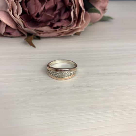 Серебряное кольцо с фианитами