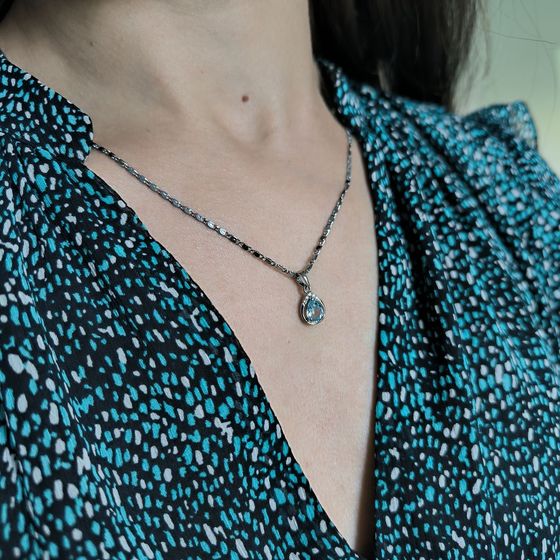 Серебряная подвеска с топазом 0.872ct