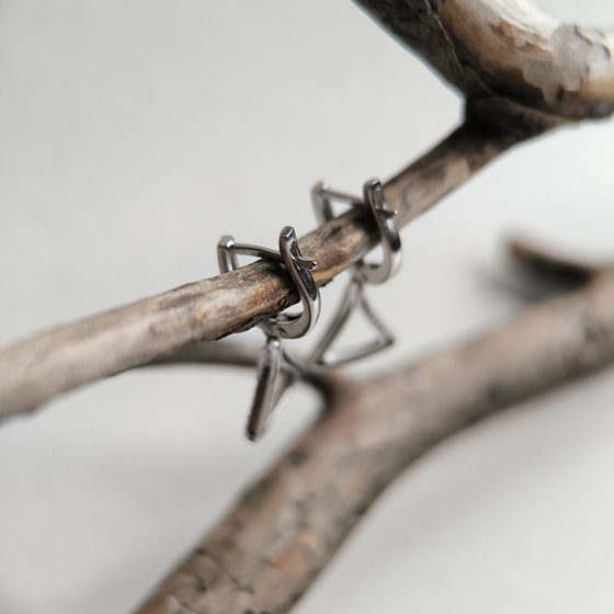 Серебряные серьги с фианитами 0.2ct