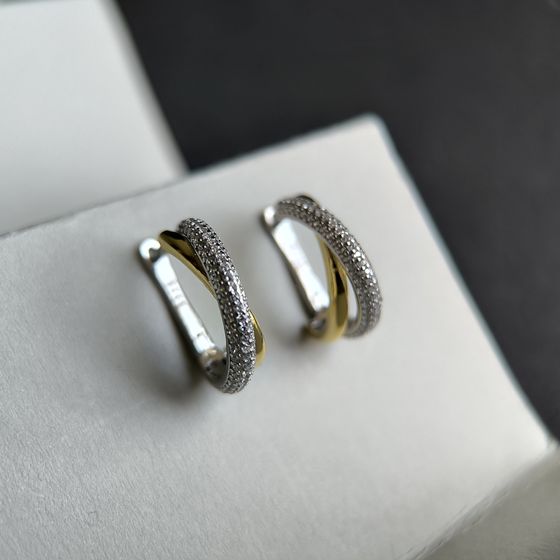 Silver Earrings with Fianites